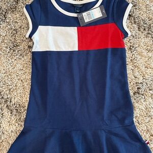 Tommy Hilfiger Kids Colorblock Dress - Blue, Red, White